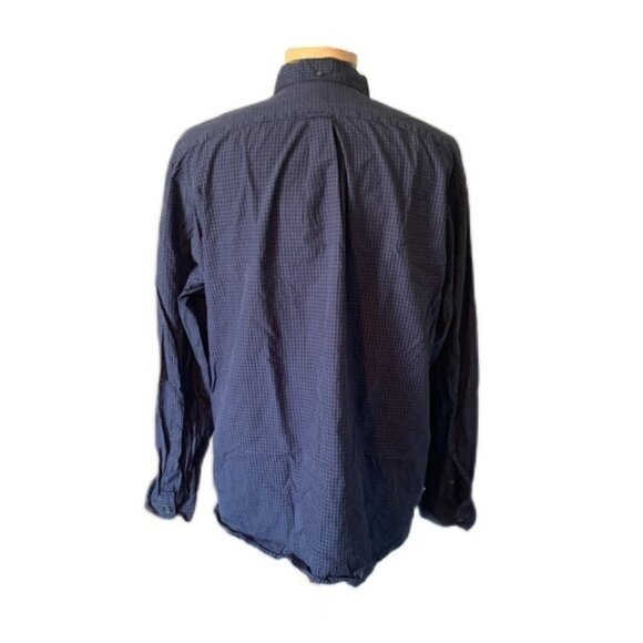 Todd Snyder XXL Blue Check Button Front Long Sleeve Shirt - Picture 3 of 4